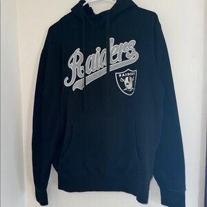 NFL Raiders Black Hoodie with Gray Script